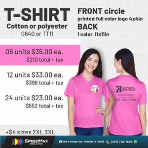 T-shirt front and back