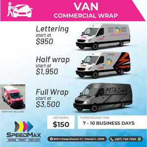 Commercial Lettering for Van