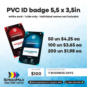 PVC ID Badge 5.5” x 3.5”