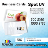 Suede Business Cards w/ Spot UV