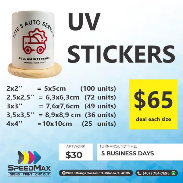 UV Stickers - Glossy Finish