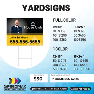 Full Color Yard Sign 18x12in