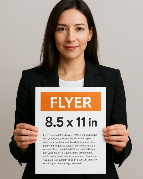 Flyer 8,5x11” 80lbs Printed Both sides