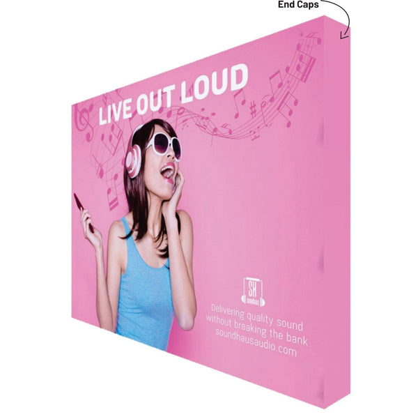 Pop Up Fabric Display 10ft Straight Velcro (fabric + hardware)