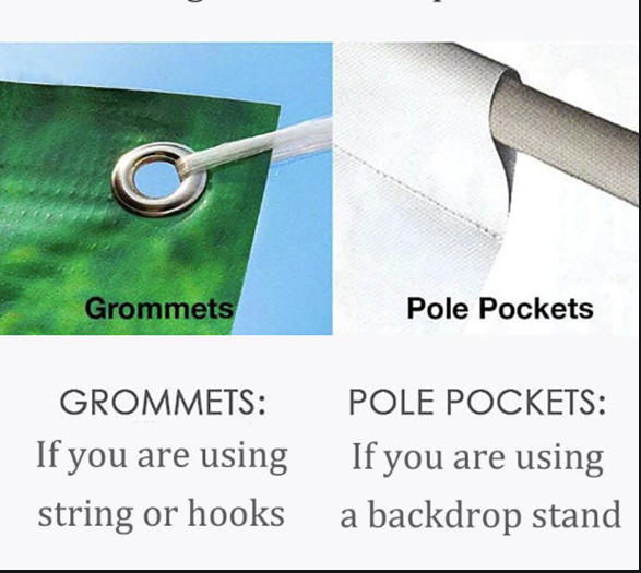 Custom Pole Banners Vinyl Grommet Pole pocket