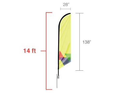 Flag Banner Feather 1 Sided