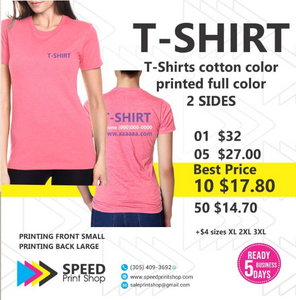 T-shirts female or male printed front and back
